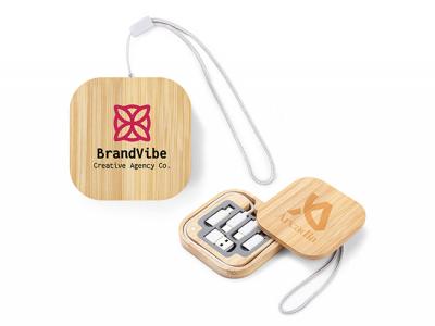 Quadratische Ladekabel-Sets (Weizenstroh)