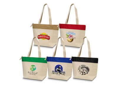 Cotton Cooler Bags with Colour Trim