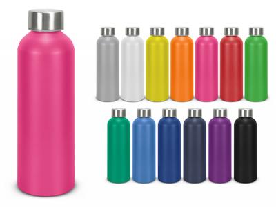 Recycled Aluminium Drink Bottles (600ml, Stainless Steel Lid, Satin Finish)