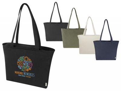 Recycled Zip Tote Bags (500gsm)