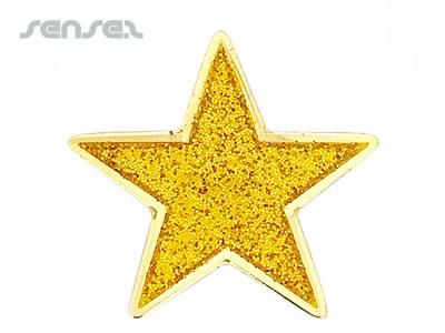 Glitter Metal Badges