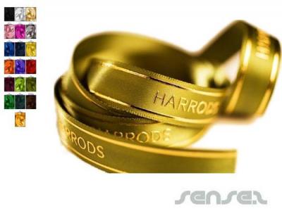 Satin-Band mit erh&ouml;hten Drucken