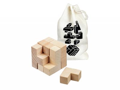 H&ouml;lzerner W&uuml;rfel Puzzle Denkaufgabe