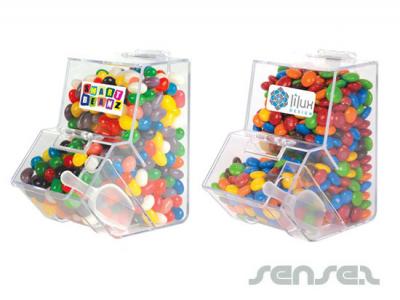 Dispensers Filled with Lollies