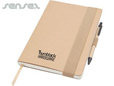 Recycling-Notebook mit Pen-Set (A5)