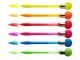 Bunte Plastikkugelschreiber mit blinkendem Licht