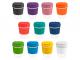 Flip Lid BPA Free Plastic Reusable Cups (235ml)