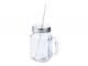 Einmachgl&auml;ser mit Strohhalm (480 ml)