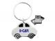 Car Shaped Chrome Metal Keyrings