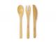 コットンポーチの竹カトラリーセット