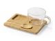 Bamboo Serving Board And Glass Mug Sets (180ml)