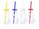 Colourful Glass Bottles With Straw (320ml)