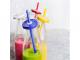 Colourful Glass Bottles With Straw (320ml)