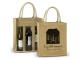 Triple Wine Jute Carry Bags
