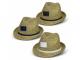 Classic Straw Hats with Coloured Polyester Ribbon